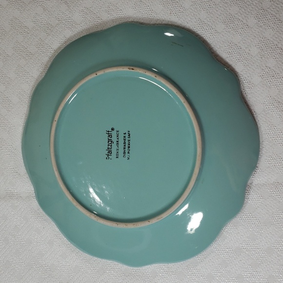 Two Pfaltzgraff Teal Remembrance dinner salad - Picture 6 of 8